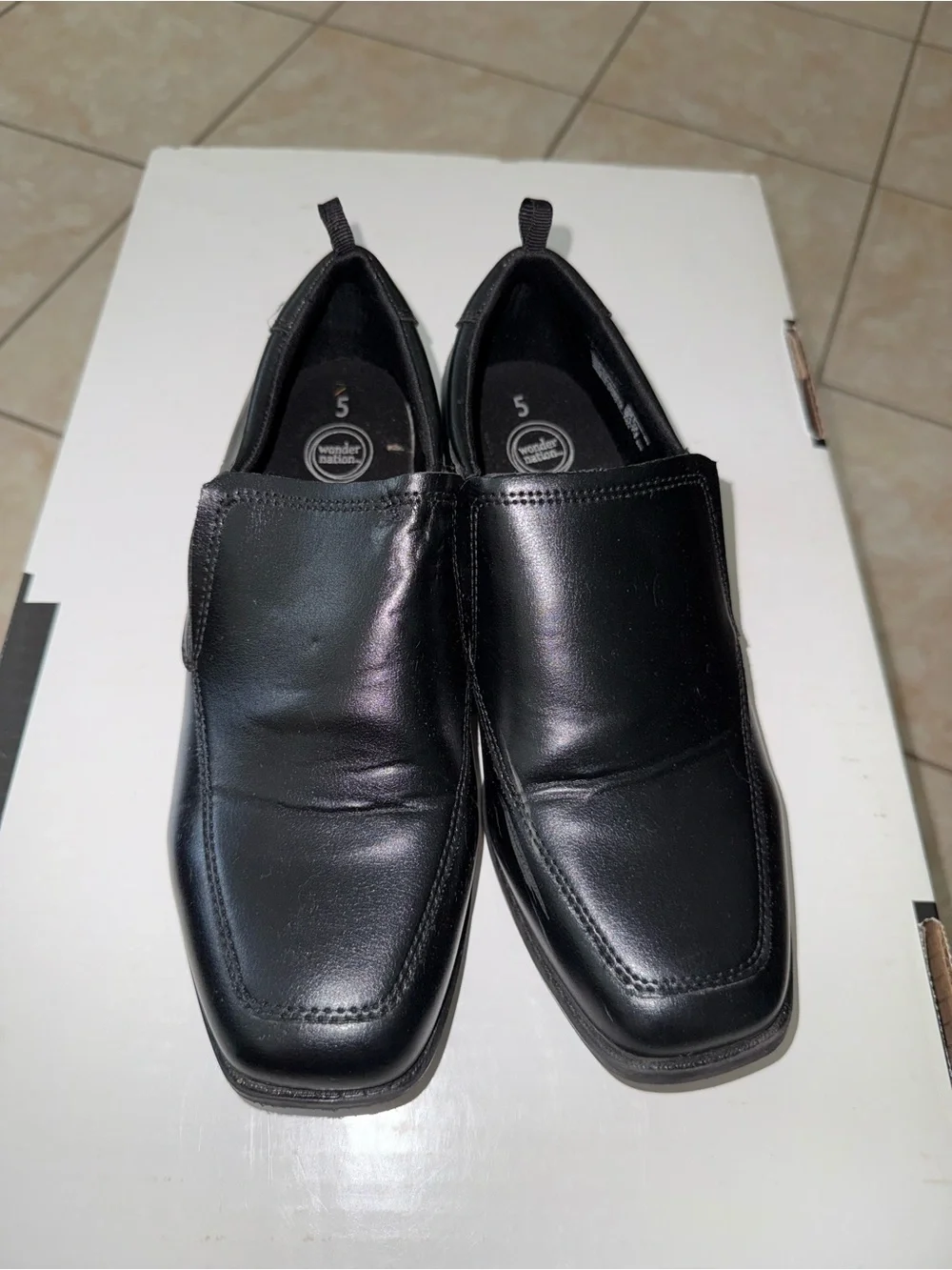 wonder nation Black Slip-On Men's Dress Loafers